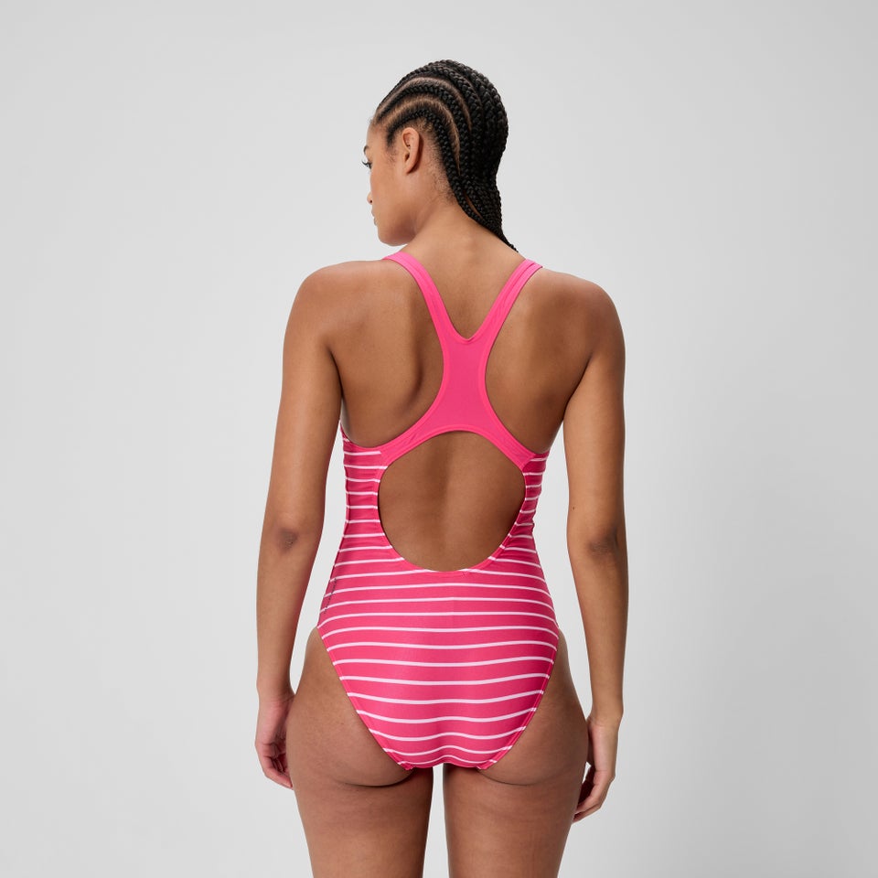 Maillot de bain Femme Endurance+ Medalist imprimé rose/blanc