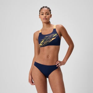 SPEEDO MEDLEY LOGO LEADERBACK 2PC NVY/YEL - 32