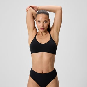 Haut de bikini triangle Femme uni noir
