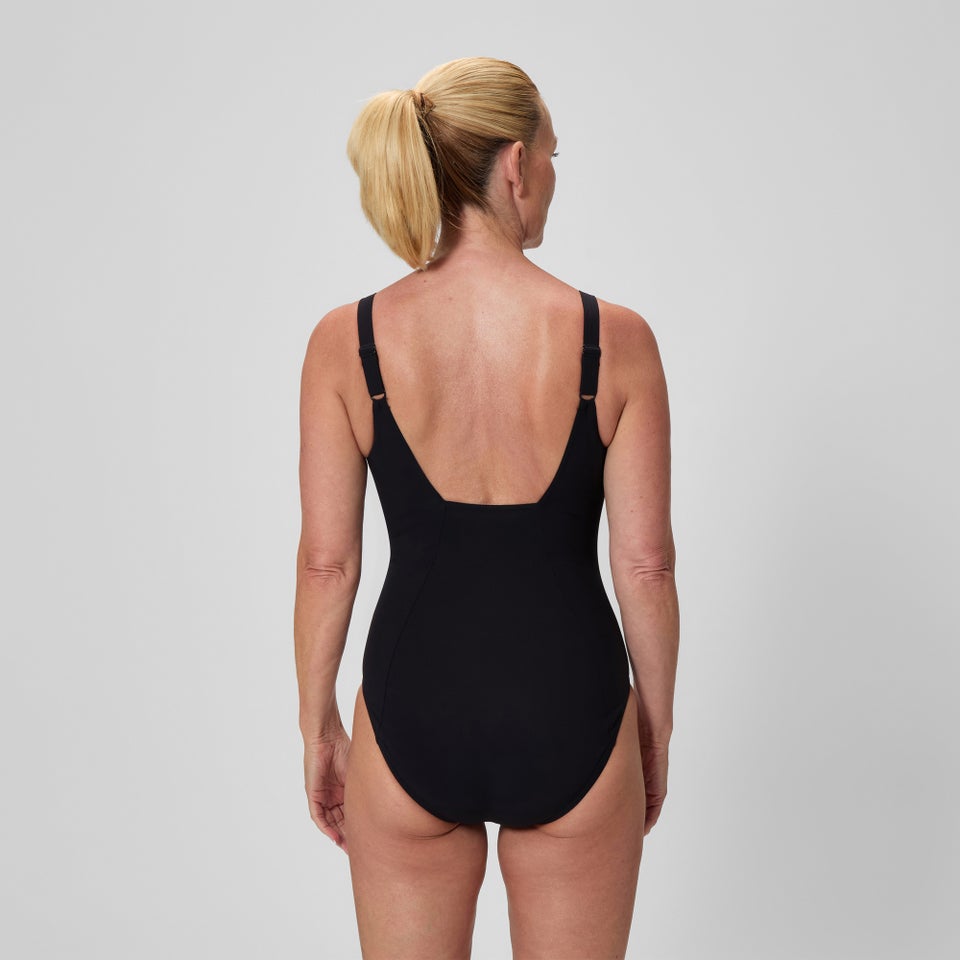 Damen Contour Eclipse Badeanzug Schwarz/Pink