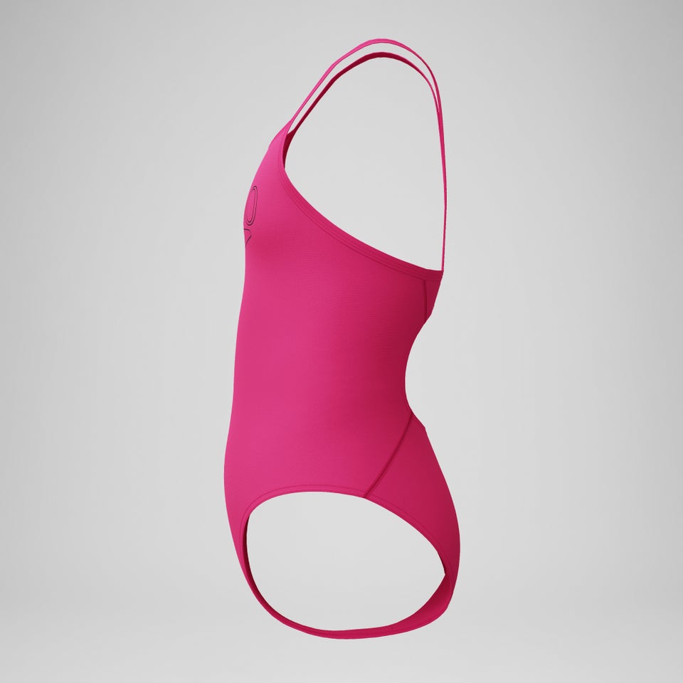 Maillot de bain Fille Endurance+ Logo à bretelles fines rose