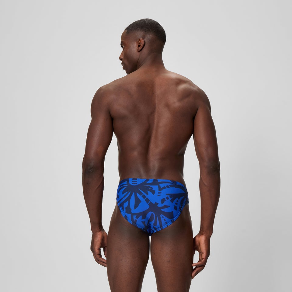 Slip de bain Homme Beachstar 5 cm imprimé bleu marine/bleu