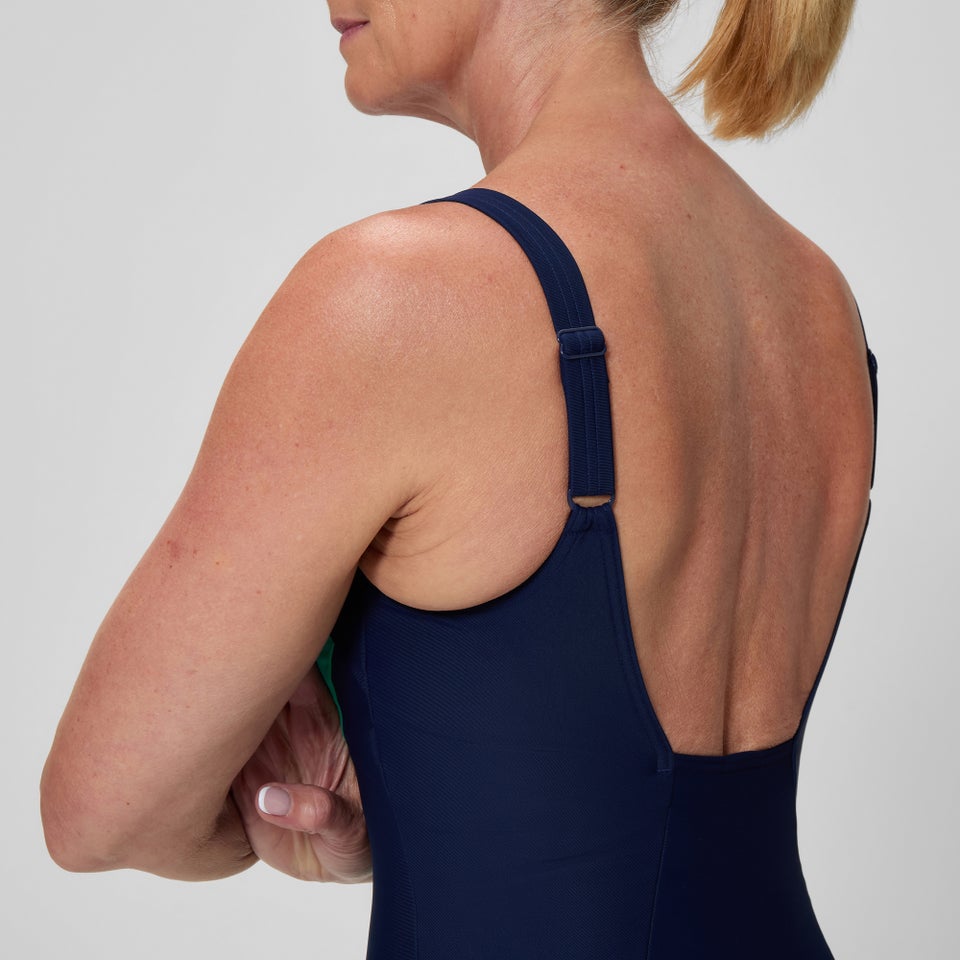 Maillot de bain Femme Colourblock Contour bleu sarcelle/bleu marine