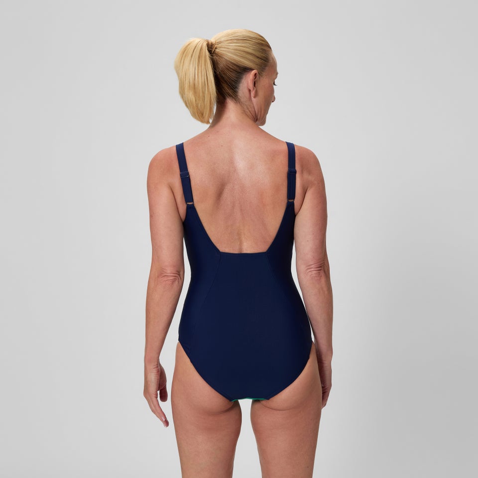 Maillot de bain Femme Colourblock Contour bleu sarcelle/bleu marine