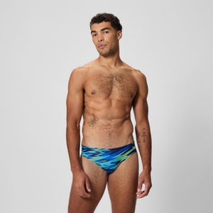 Herren Hyperboom Badehose 6 cm mit Print Marineblau/Blau