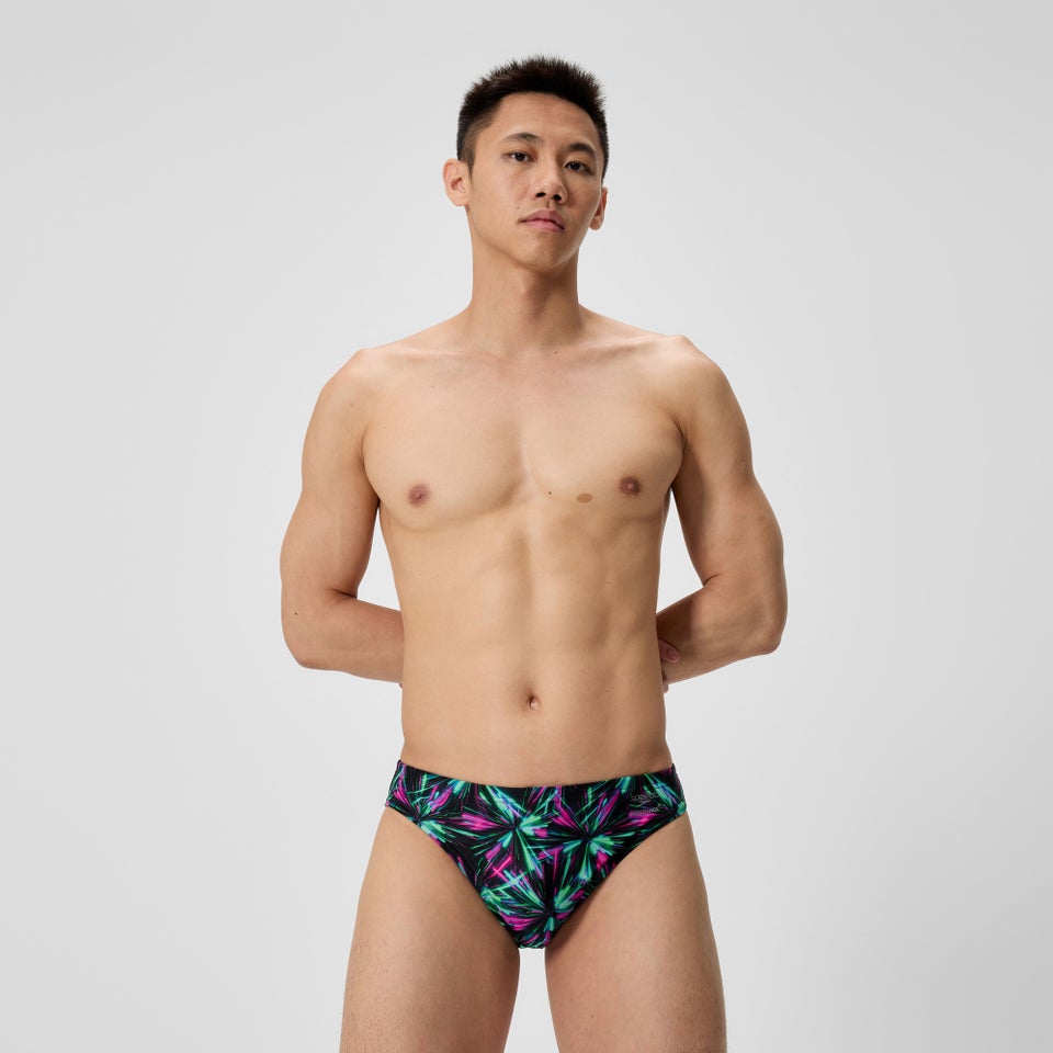 Men's Club Training Printed Brief Green/Black