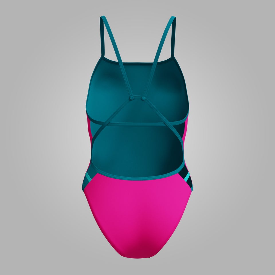 Damen Club Training Tri Back Badeanzug Pink