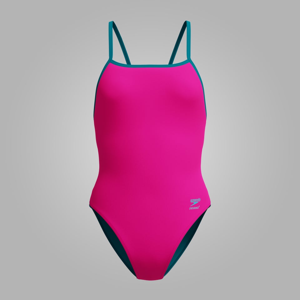 Damen Club Training Tri Back Badeanzug Pink