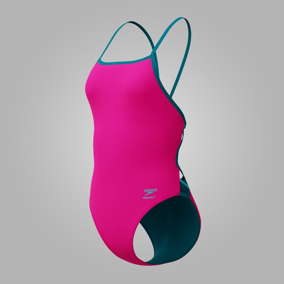 Damen Club Training Tri Back Badeanzug Pink