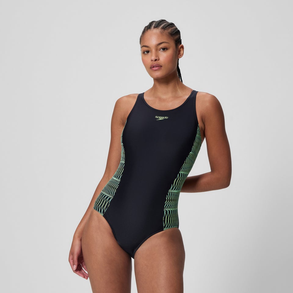 Maillot de bain Femme Medalist Placement noir/vert
