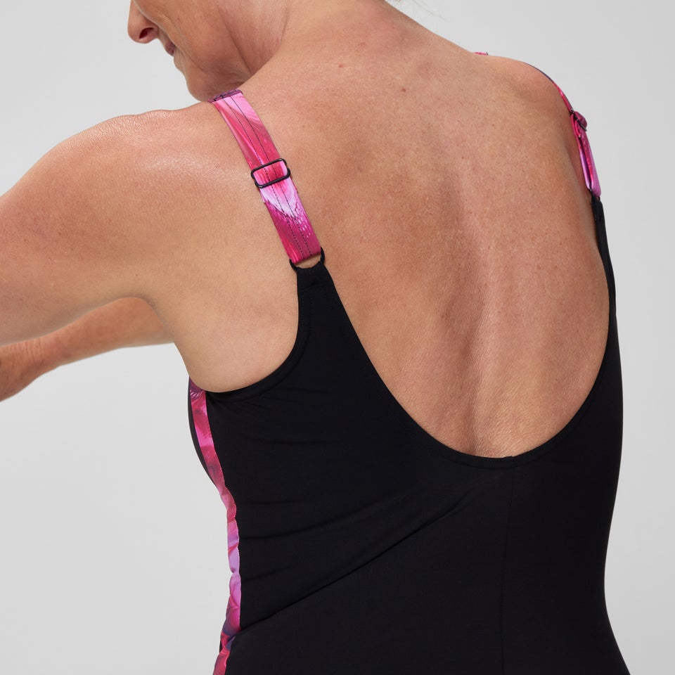 Maillot de bain Femme Luna Lustre imprimé noir/rose