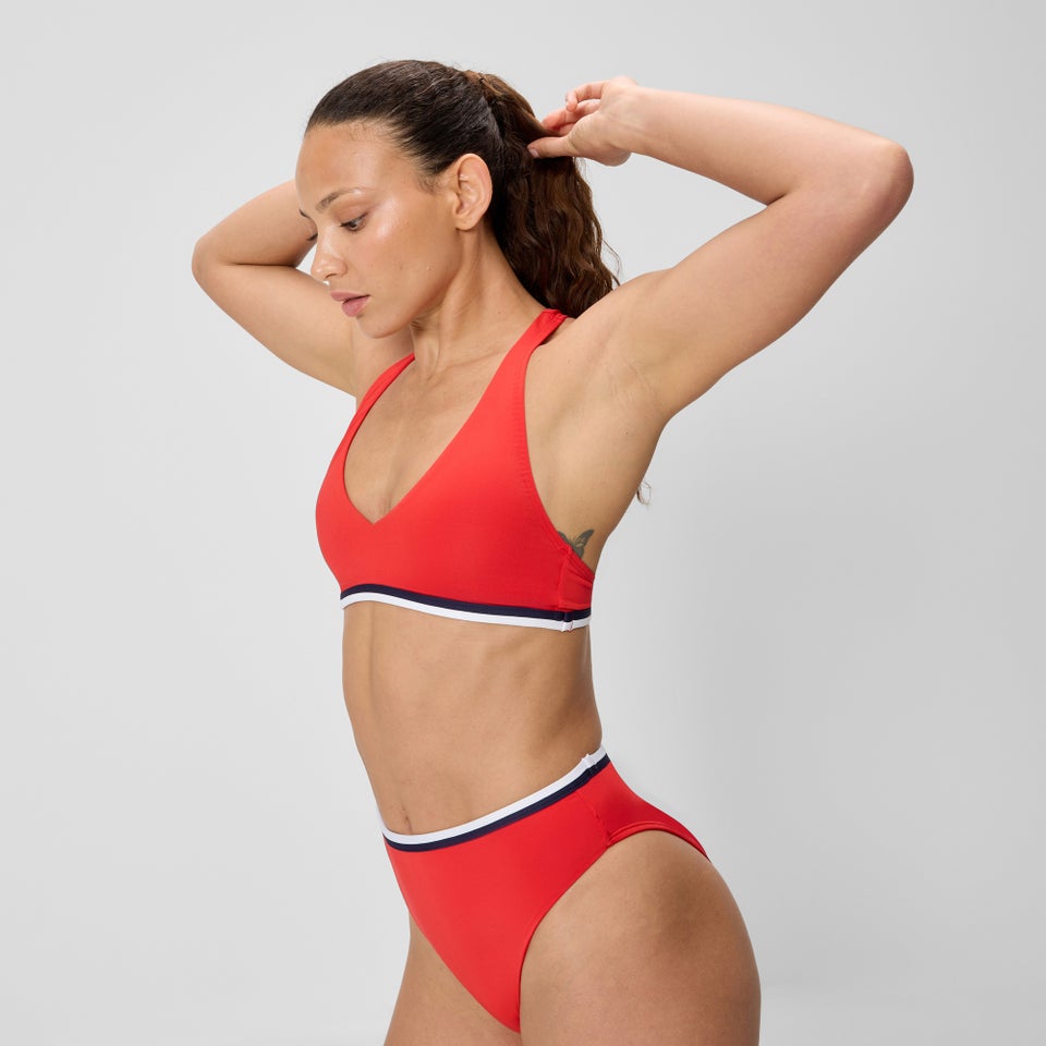 Women's Jetstream Racerback Bikini Top Red/White