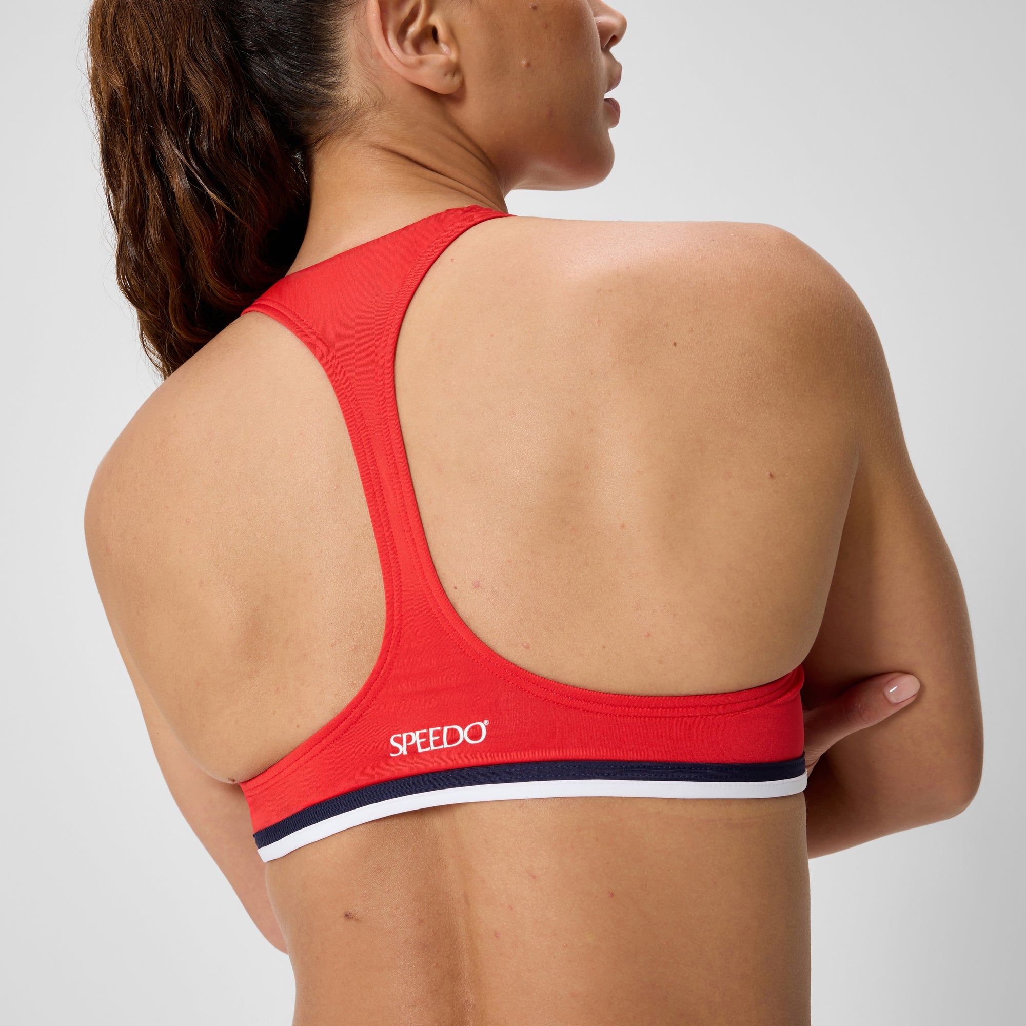 Women's Jetstream Racerback Bikini Top Red/White | Speedo USA
