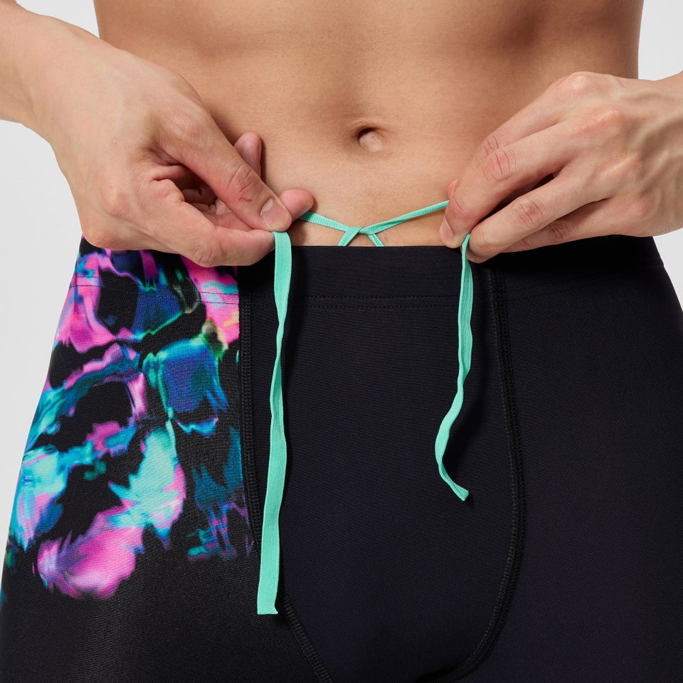 Herren Club Training Schwimmhose mit Print Schwarz/Pink