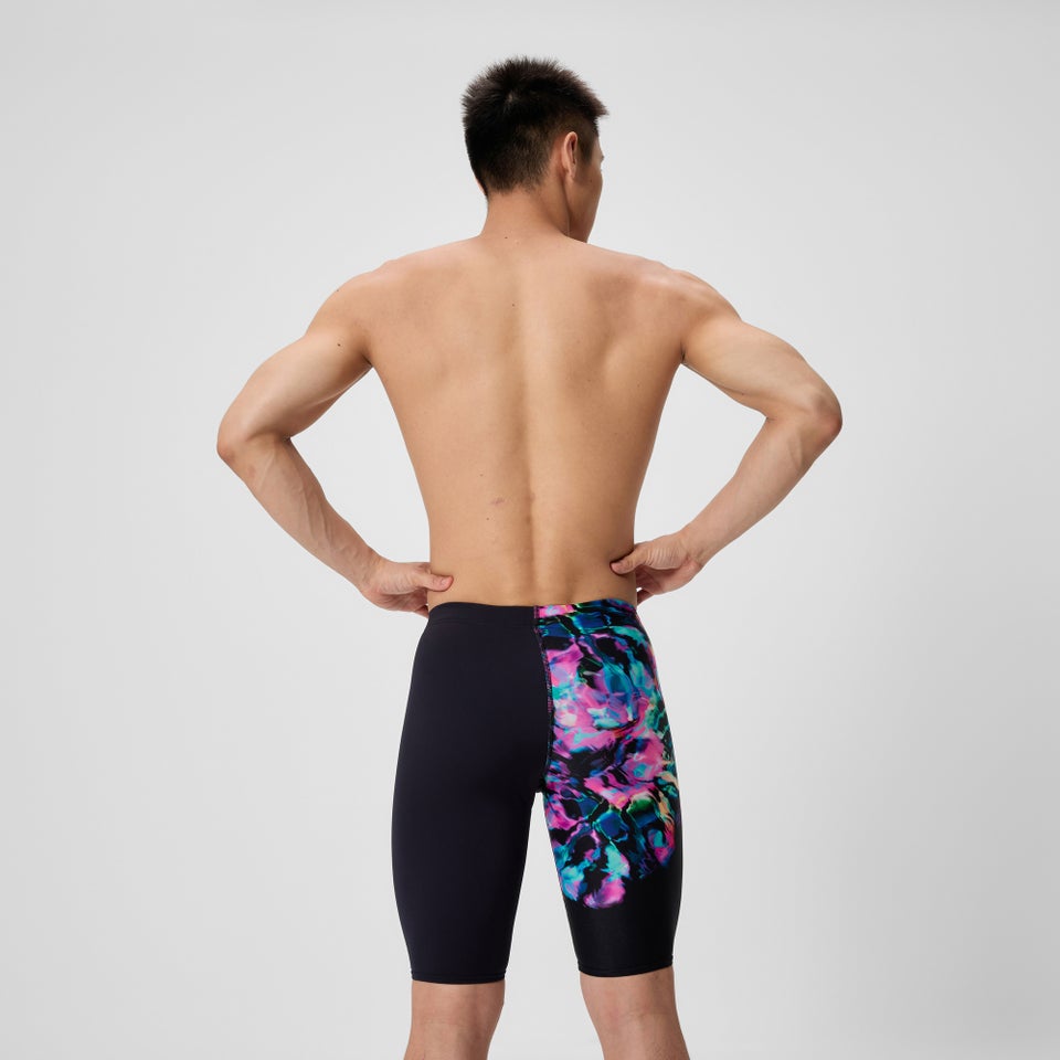 Herren Club Training Schwimmhose mit Print Schwarz/Pink