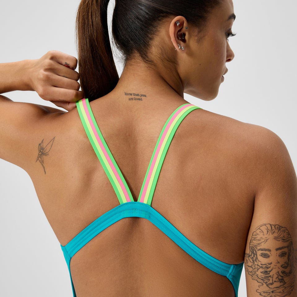 Maillot de bain Femme Club Training V-Back turquoise