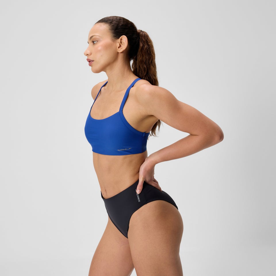 Women's Solid Racerback Bikini Top Blue