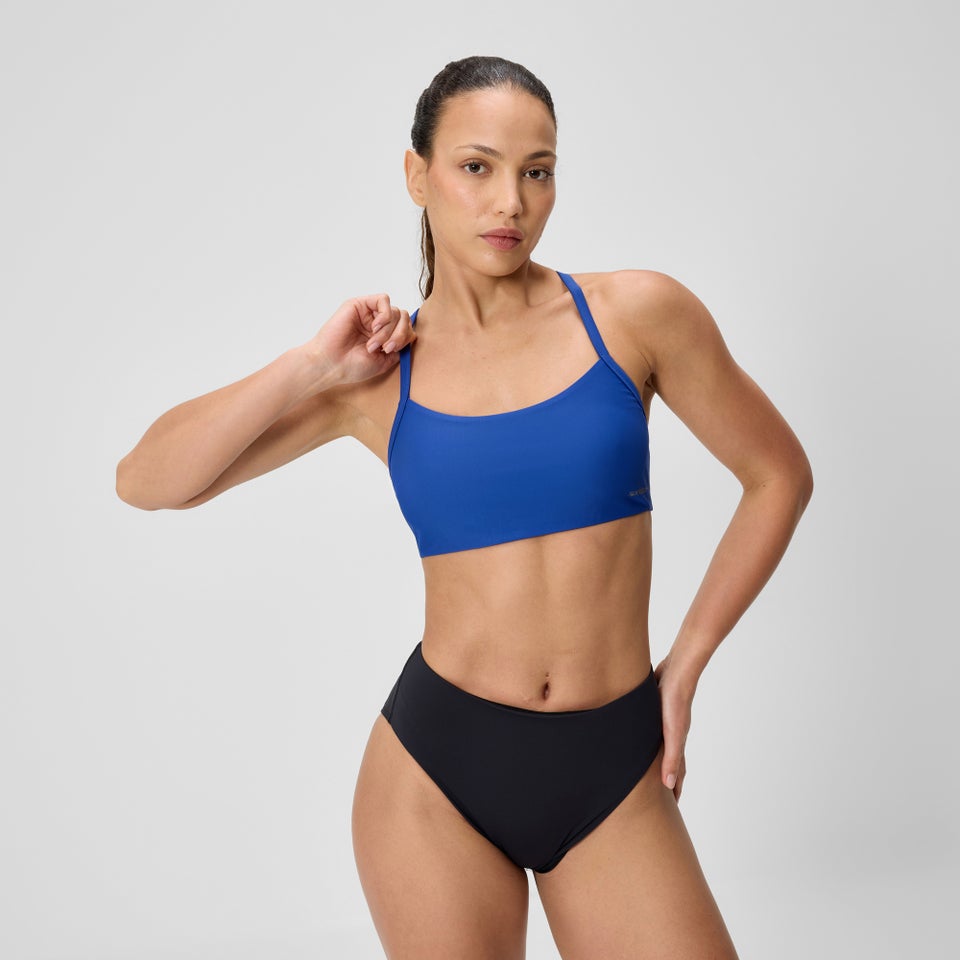 Women's Solid Racerback Bikini Top Blue