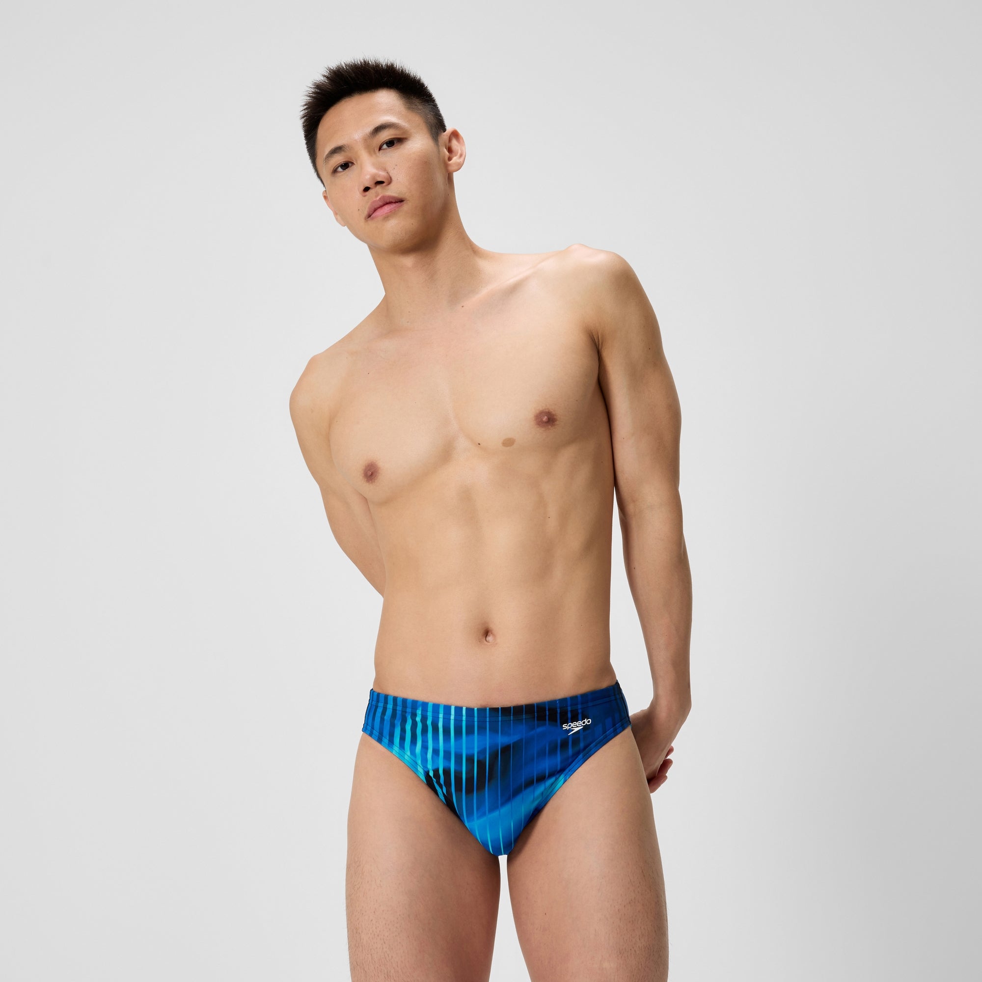 Men's Club Training Printed Brief Blue/Green | Speedo USA