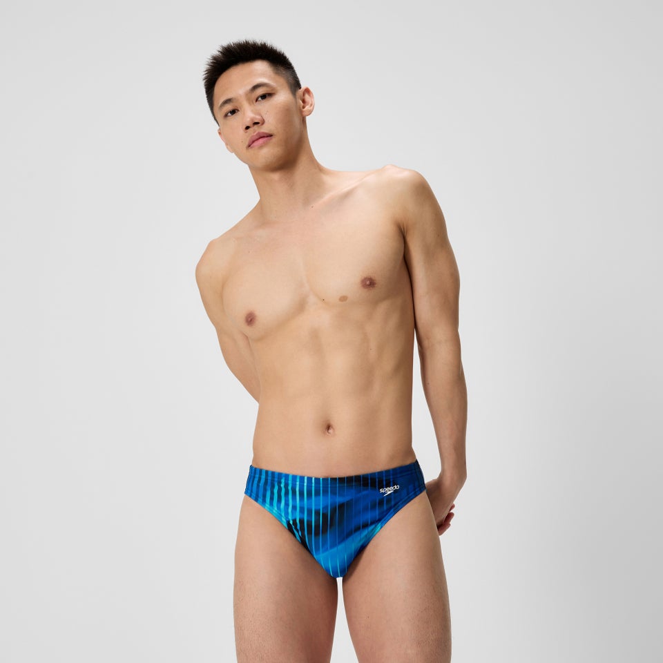 Men's Club Training Printed Brief Blue