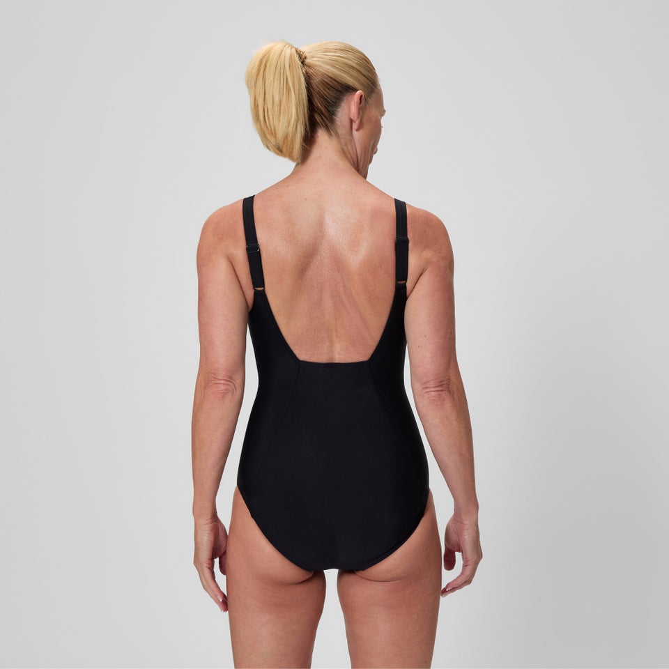 Women's Colorblock Contour One Piece Black/White