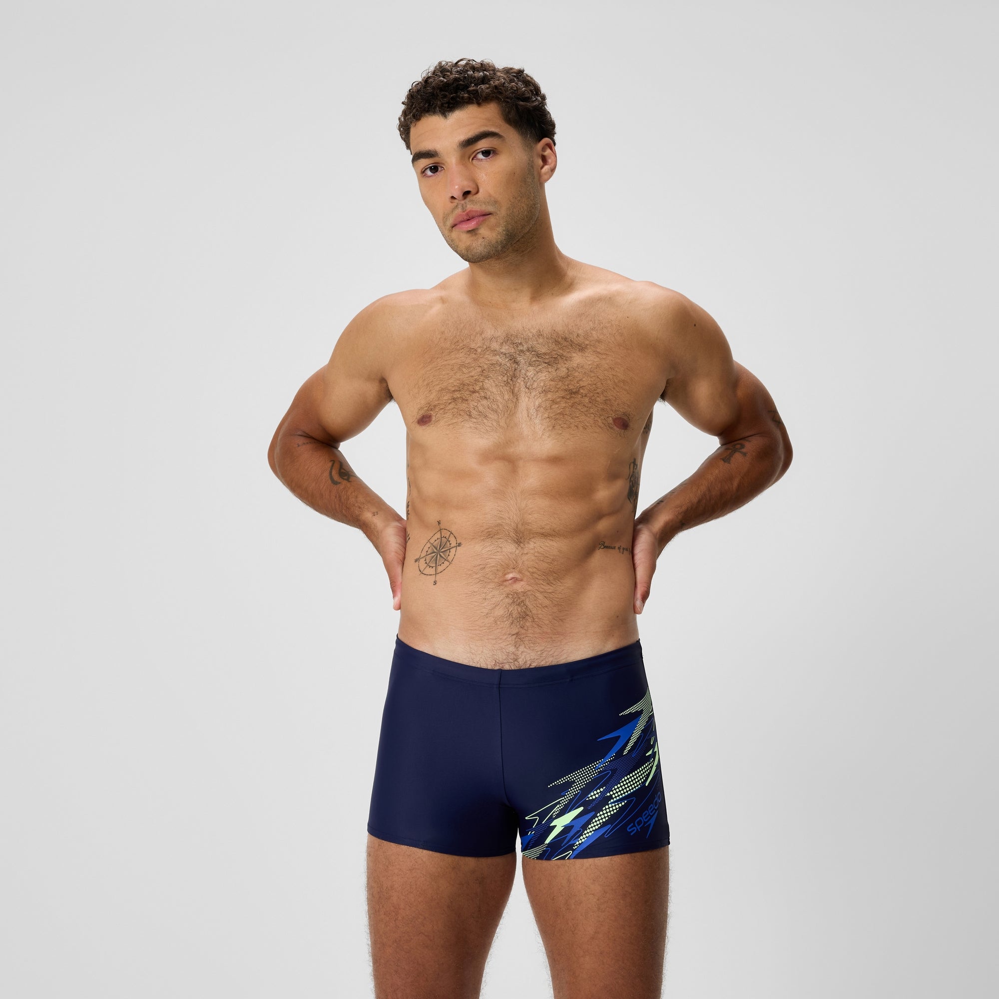 Men's Medley Logo Square Leg Navy/Blue | Speedo USA