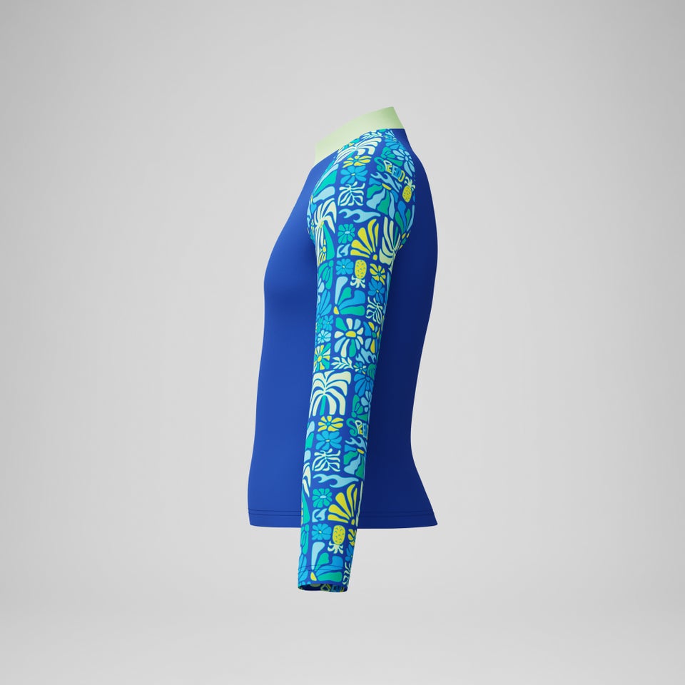 Jungen Langarm-Rashguard mit Print Blau