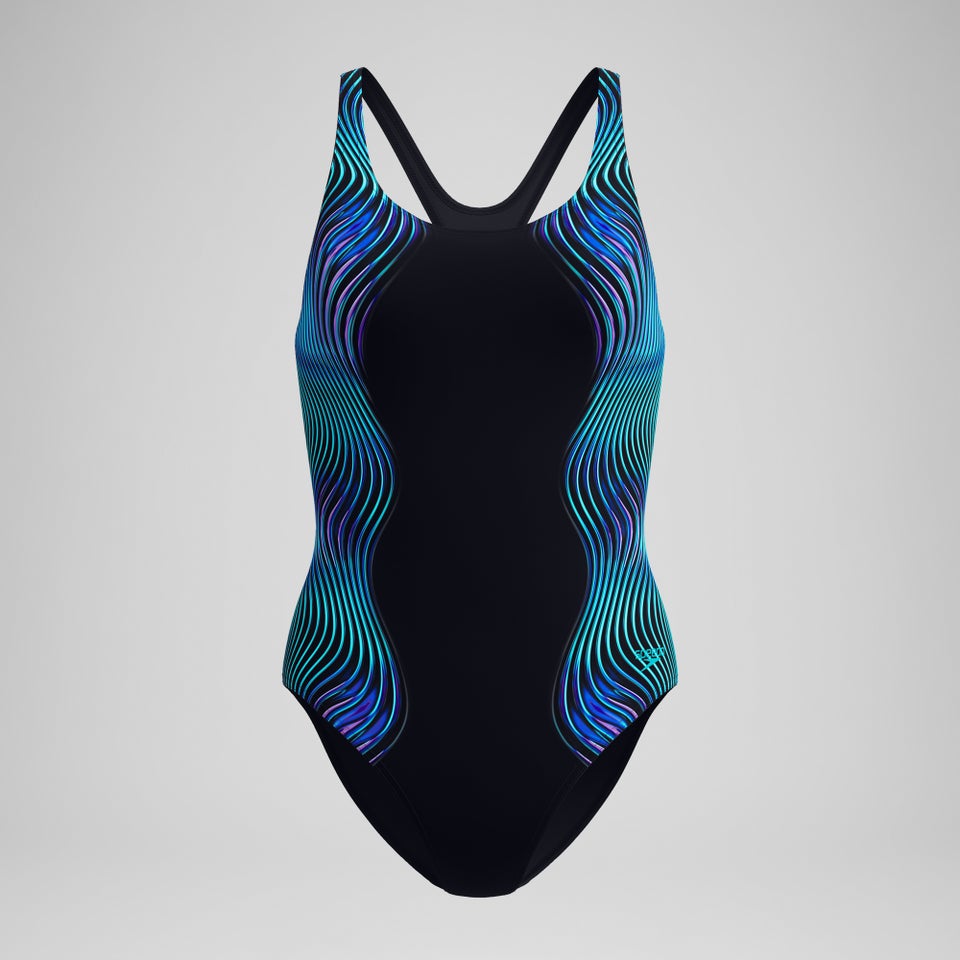 Women's Medalist Printed Medalist One Piece Black/Blue