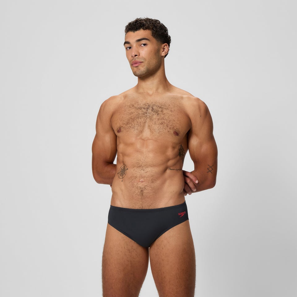 Herren Hyperboom Badehose Schwarz/Rot