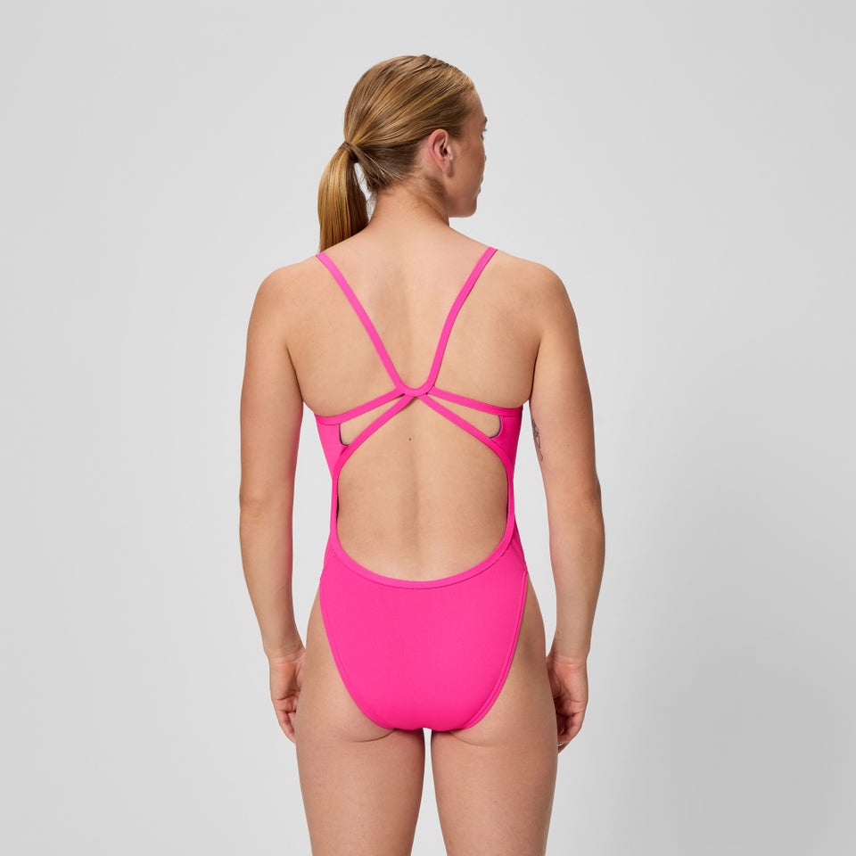 Maillot de bain Femme Club Training Web Back rose