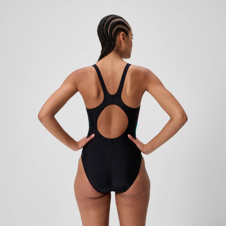 Maillot de bain Femme Colourblock Splice 2.0 noir/rouge