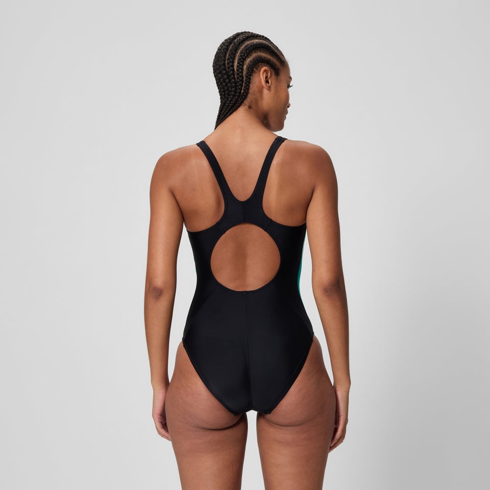 Maillot de bain Femme Colourblock Splice 2.0 noir/turquoise