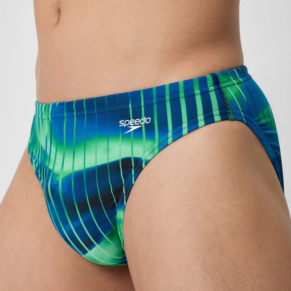 Men's Club Training Printed Brief Blue/Green