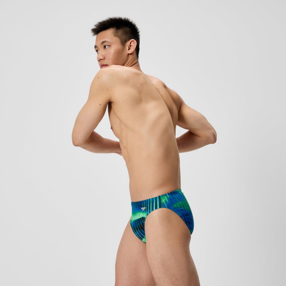 Men's Club Training Printed Brief Blue/Green