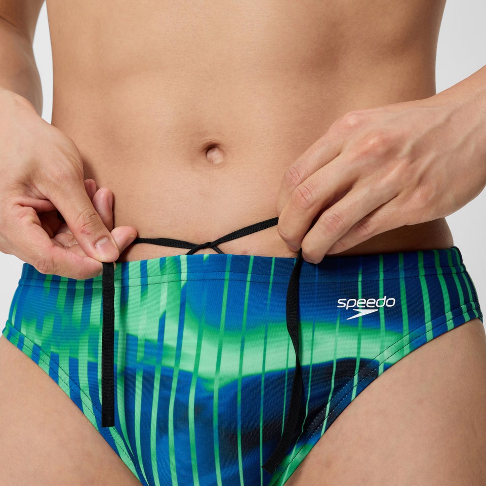 Men's Club Training Printed Brief Blue/Green