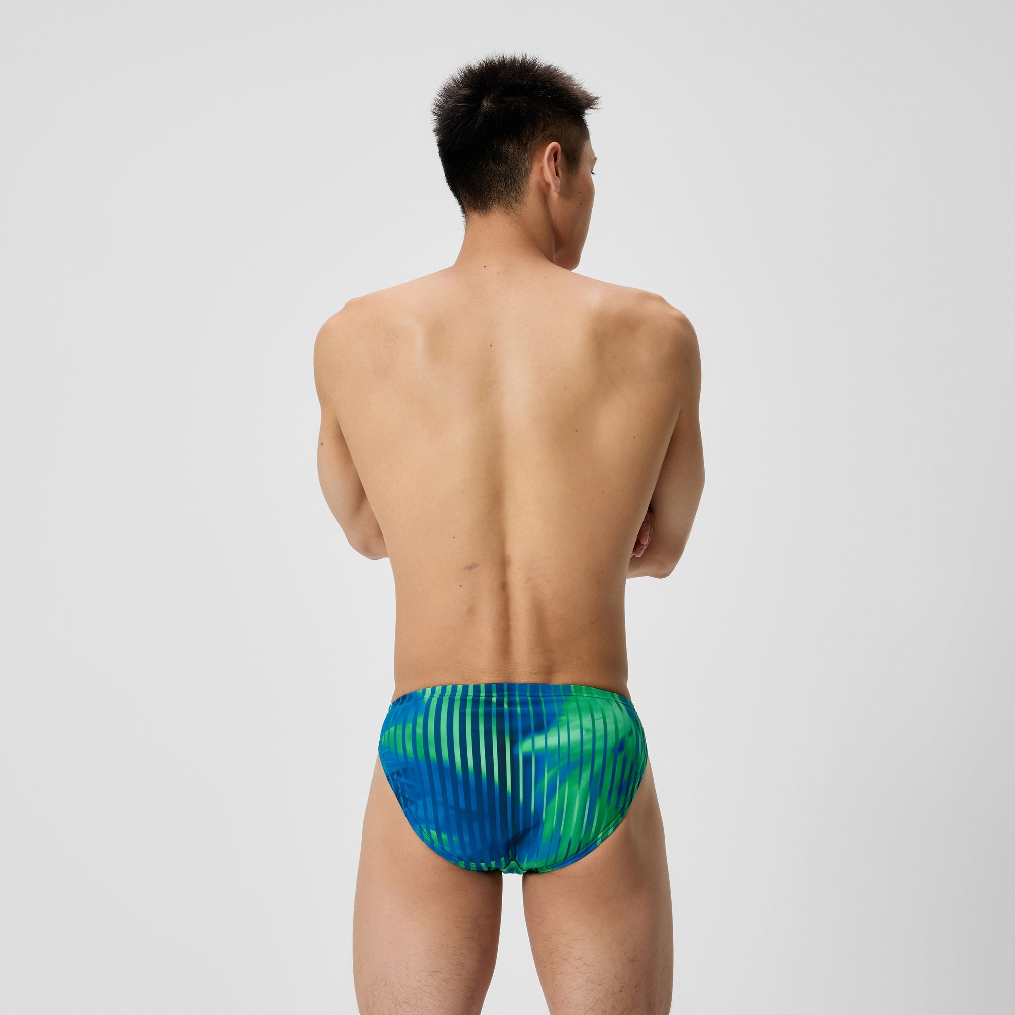 Men's Club Training Printed Brief Blue/Green | Speedo USA