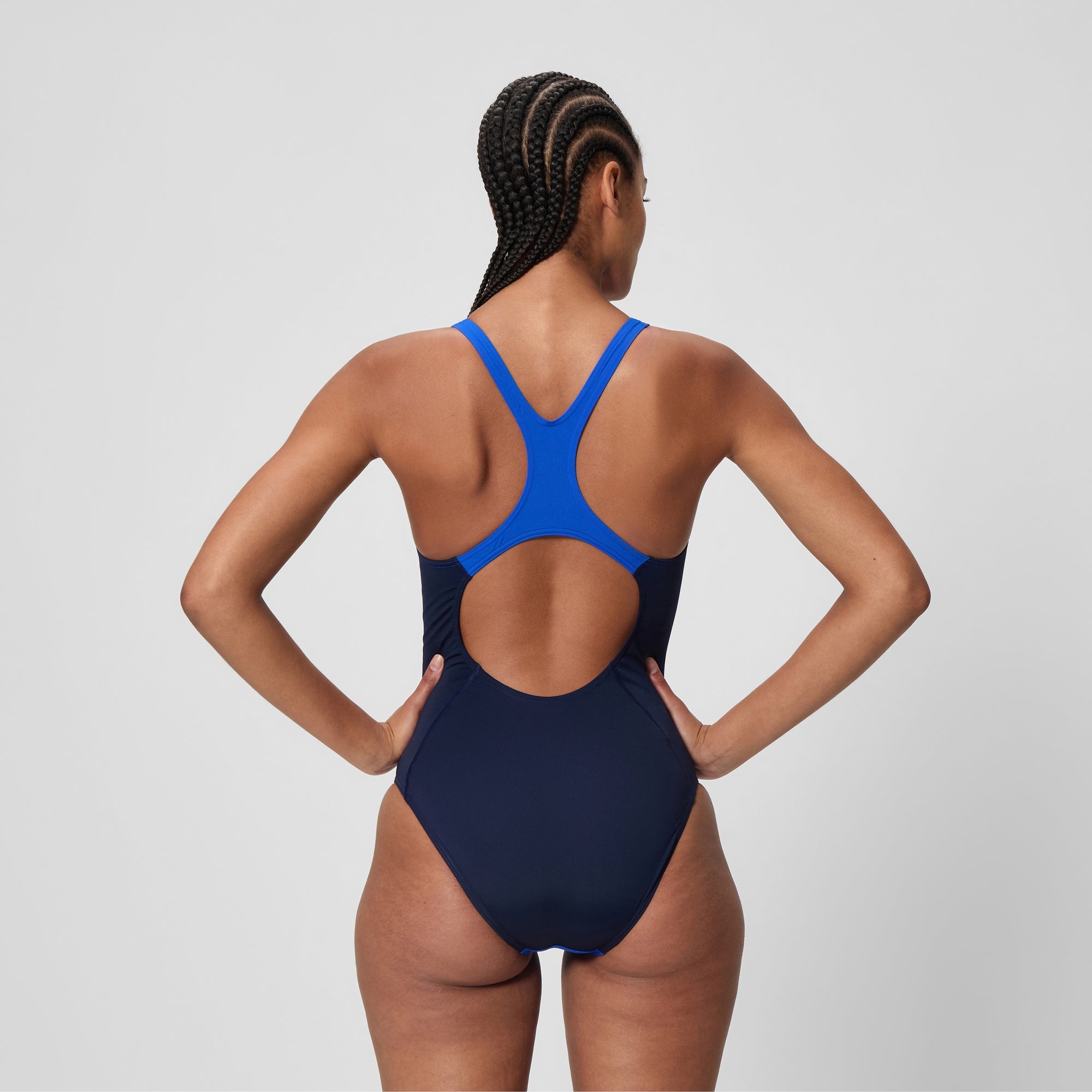 Women's Medalist Solid Splice One Piece Blue/Navy | Speedo USA