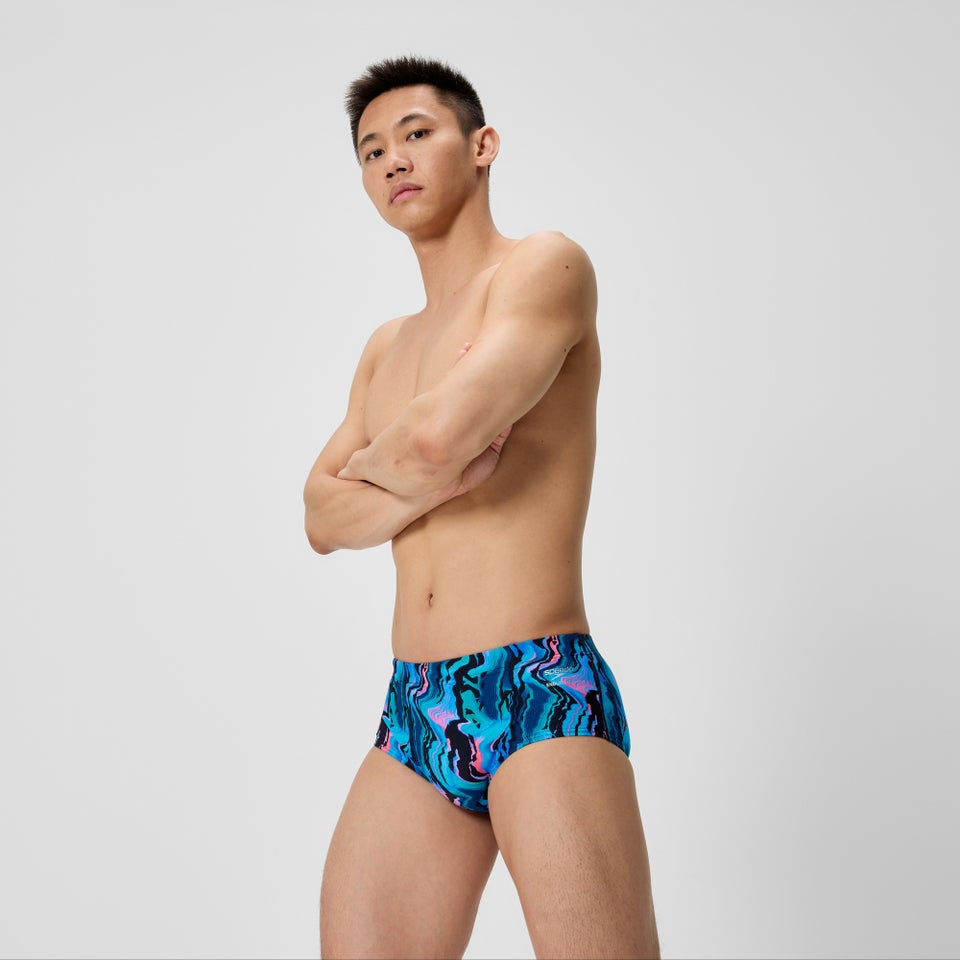 Men's Club Training Printed Brief Blue/Black