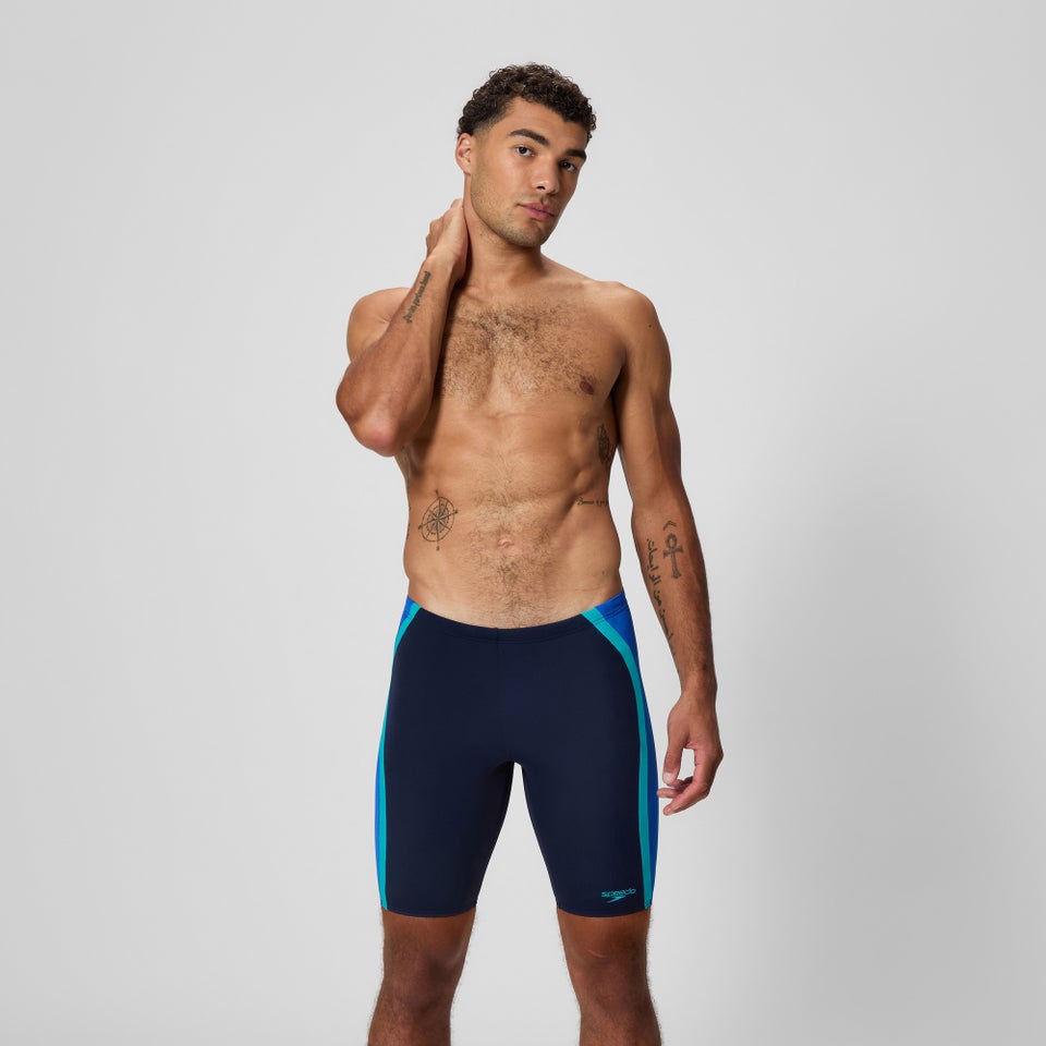 Men's Solid Splice Jammer Navy/Blue