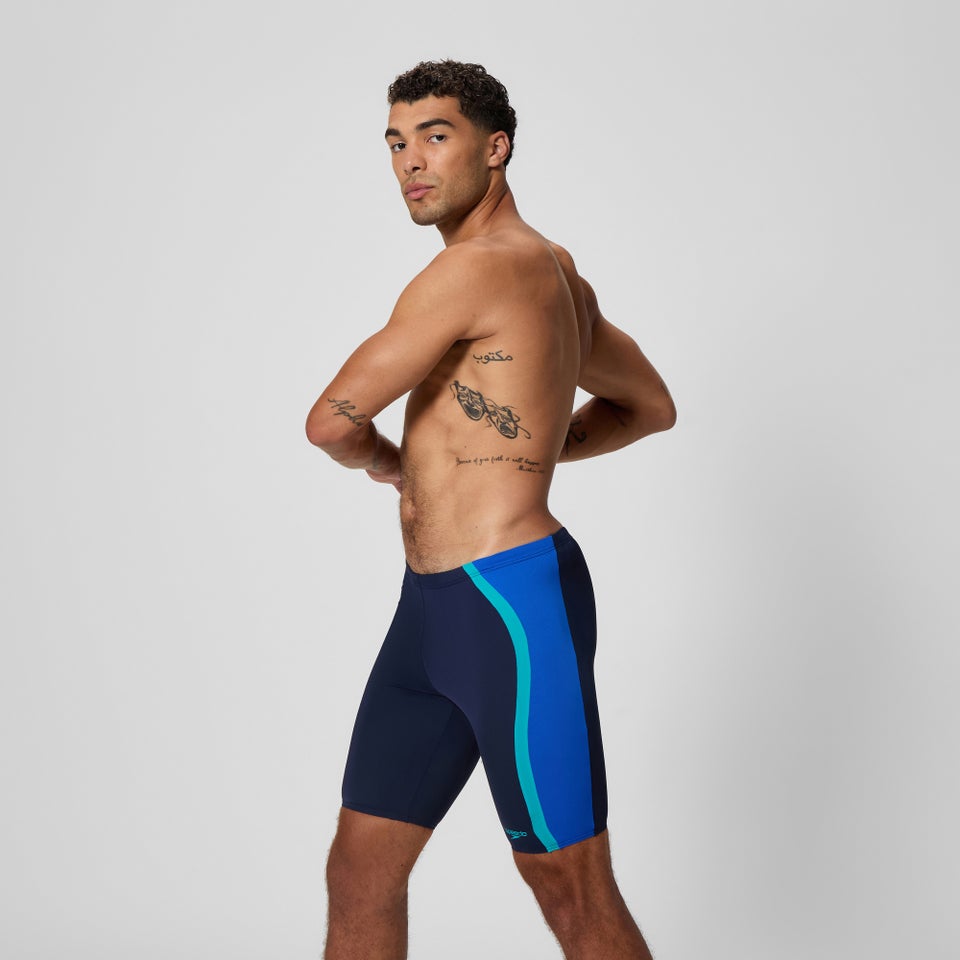 Men's Solid Splice Jammer Navy/Blue