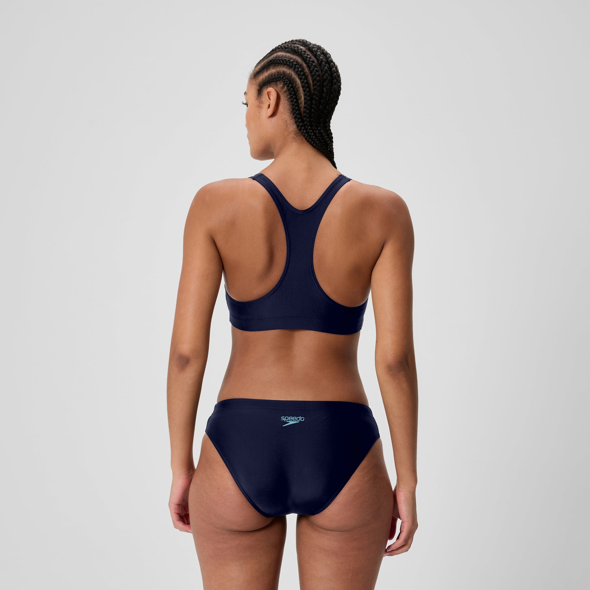 トップス CLANE / SPEEDO SEPARATES HIGH WAIST SWIM Women's Colorblock Splice 2.0 Two Piece Navy/Blue | Speedo USA