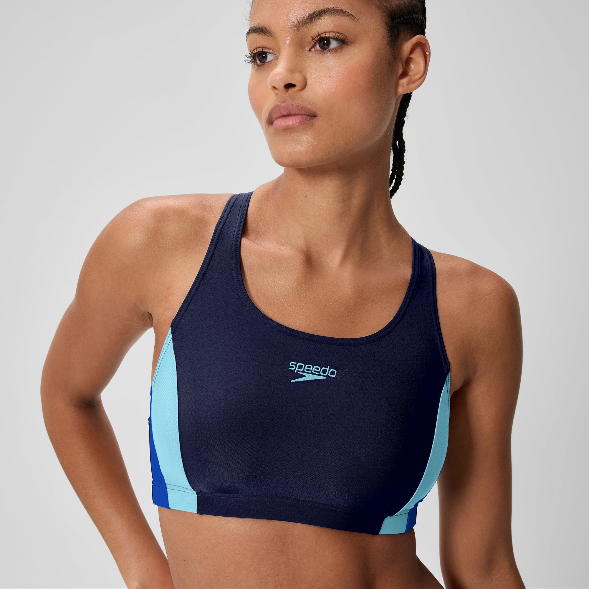 Women's Colorblock Splice 2.0 Two Piece Navy/Blue | Speedo USA
