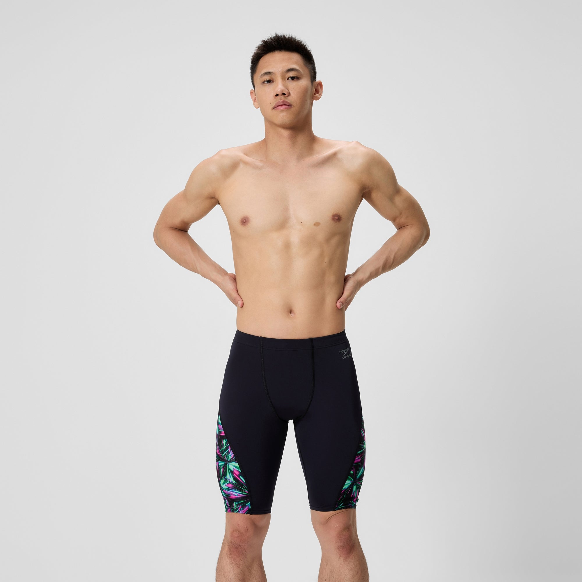 Men's Club Training Spliced Jammer Black/Green | Speedo USA