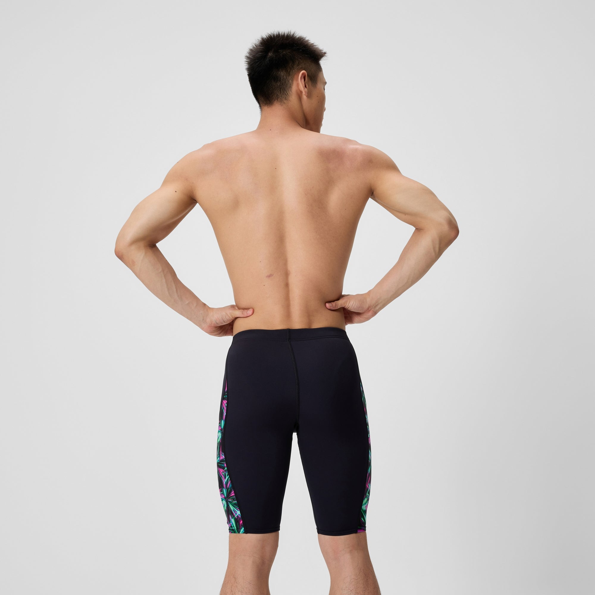 Men's Club Training Spliced Jammer Black/Green | Speedo USA
