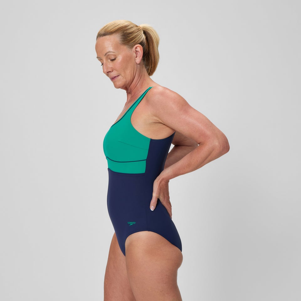 Women's Contour Eclipse Solid Swimsuit Teal/Navy