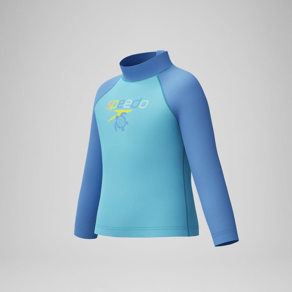 Kleinkinder Jungen Langarm-Rashguard mit Print Blau