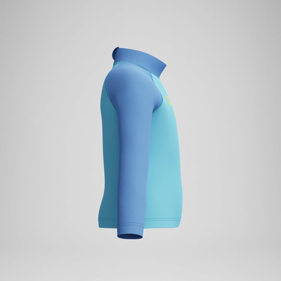 Kleinkinder Jungen Langarm-Rashguard mit Print Blau