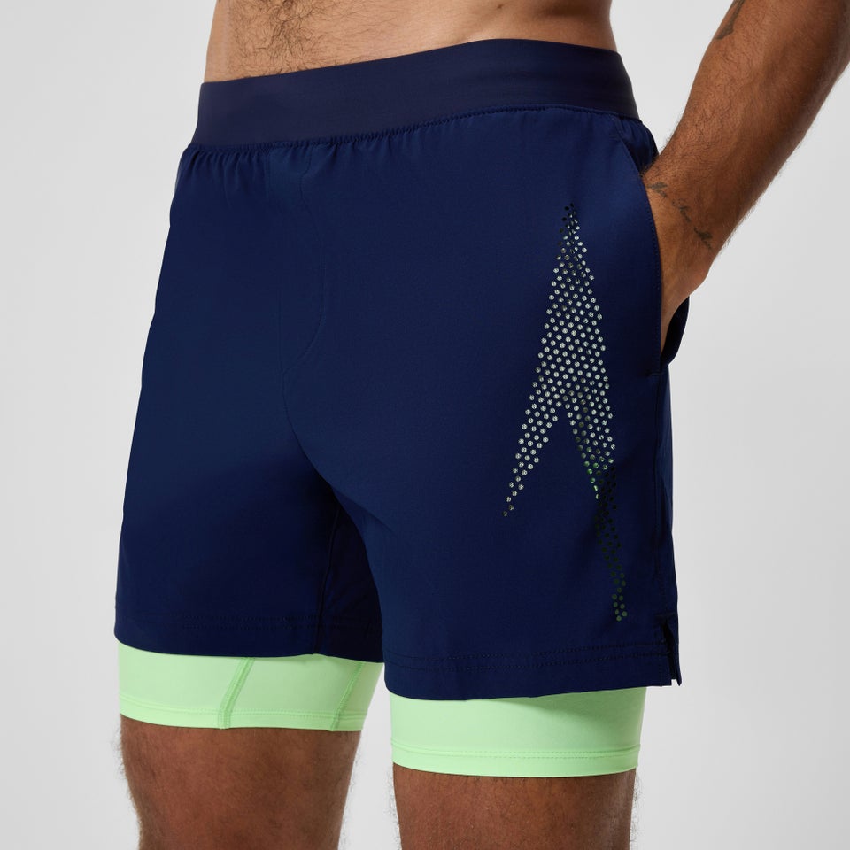 Men's 40.5cm Swim Shorts with Jammer Navy/Green