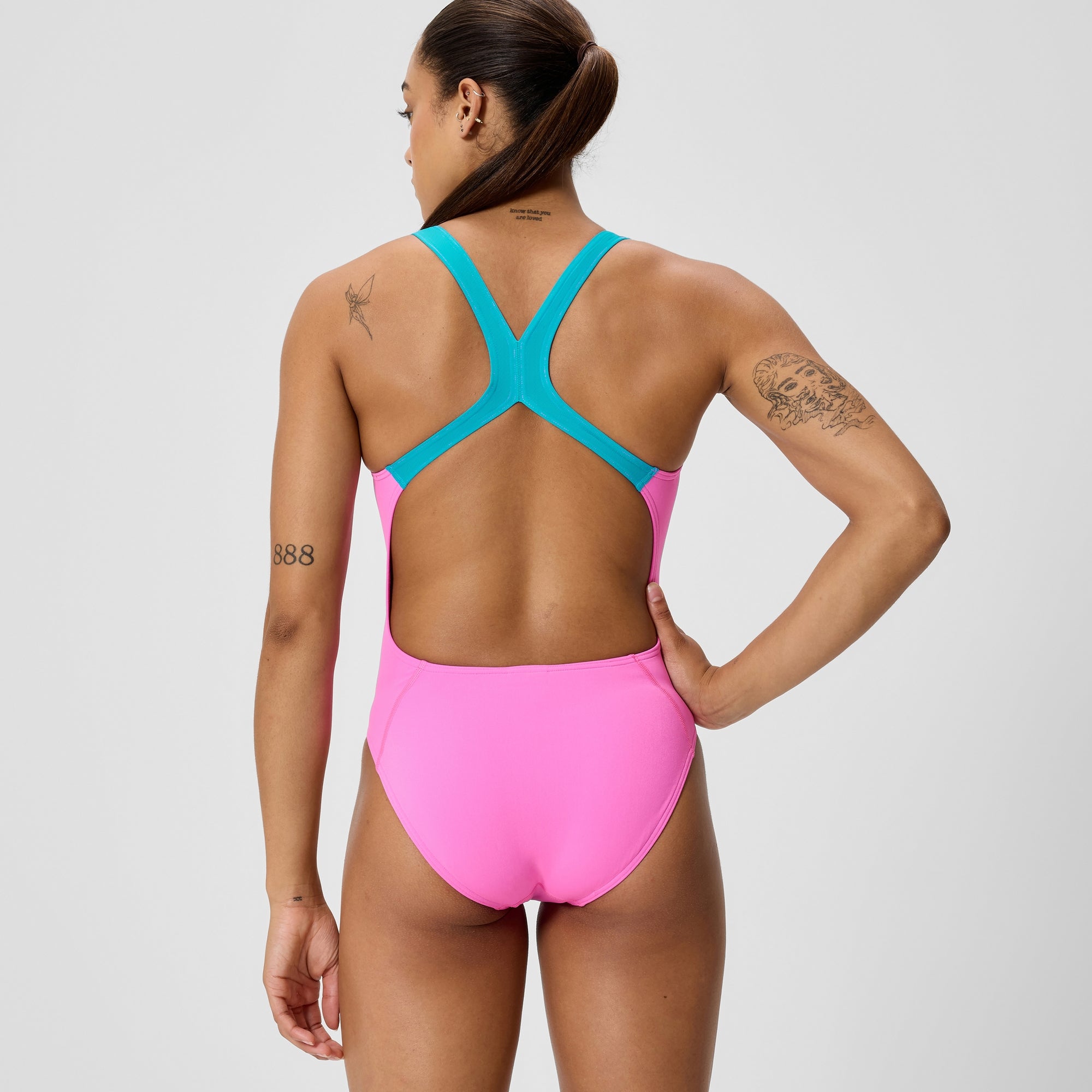 Women's Club Training Powerback One Piece Pink/Blue | Speedo USA