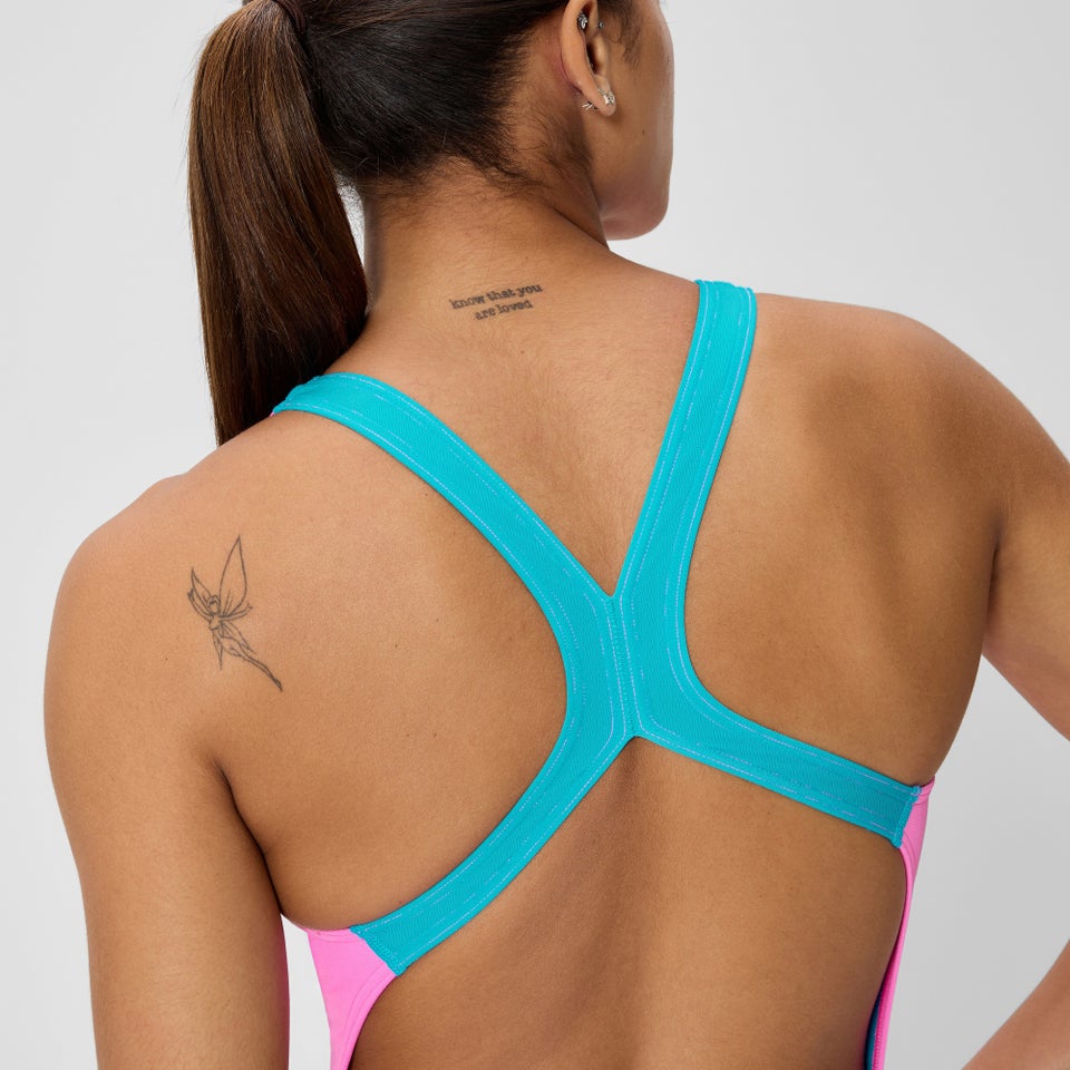 Women's Club Training Powerback One Piece Pink/Blue